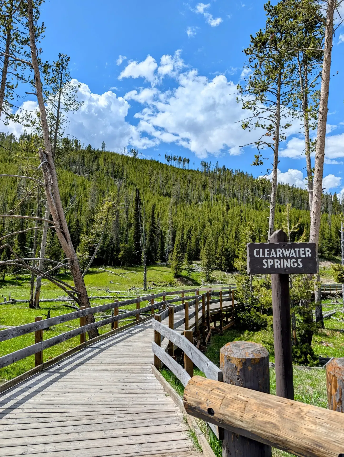 Boardwalk to Yellowstone's Clearwater Spring