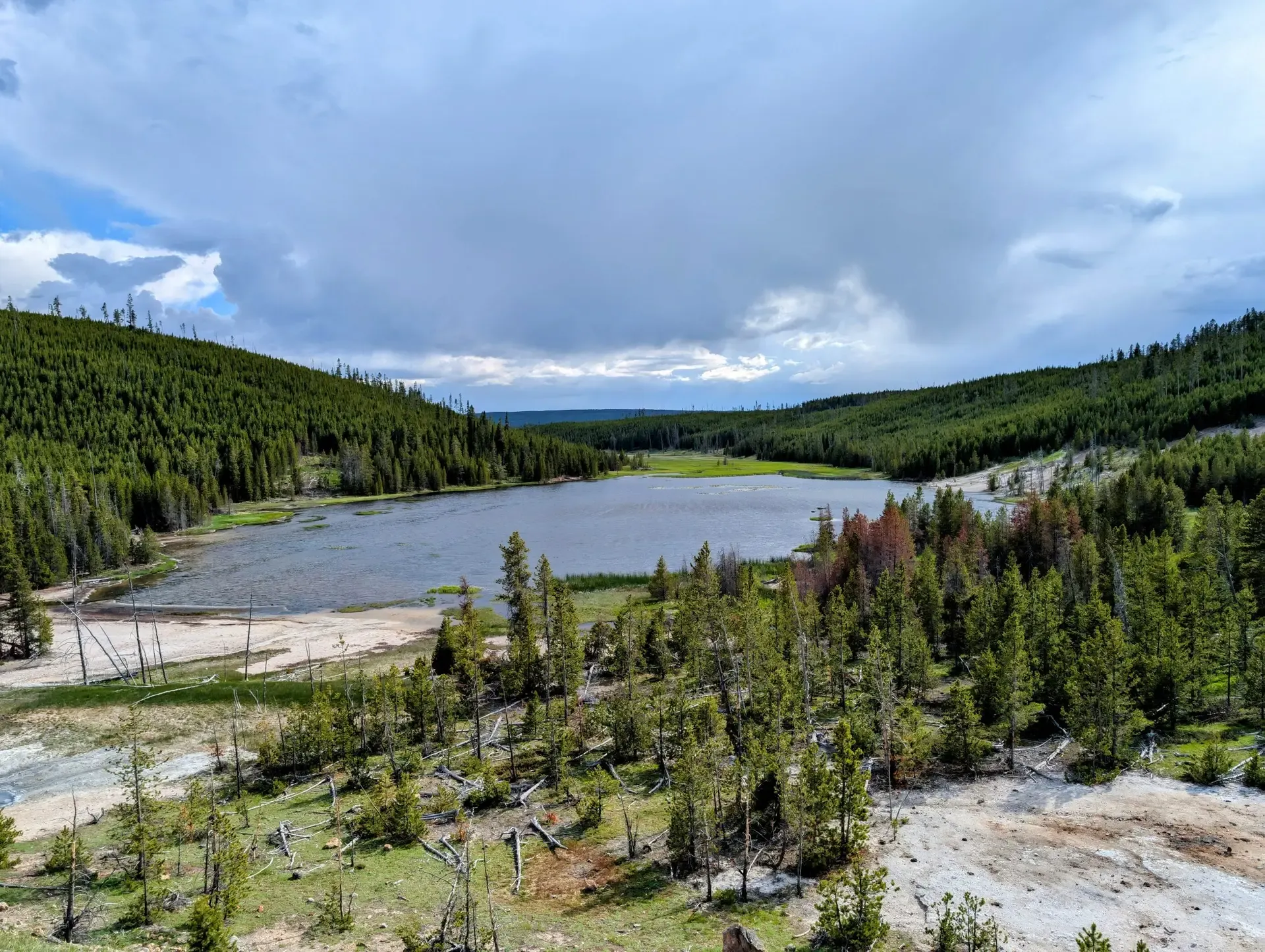 Overlooking the village at Yellowstone National Park