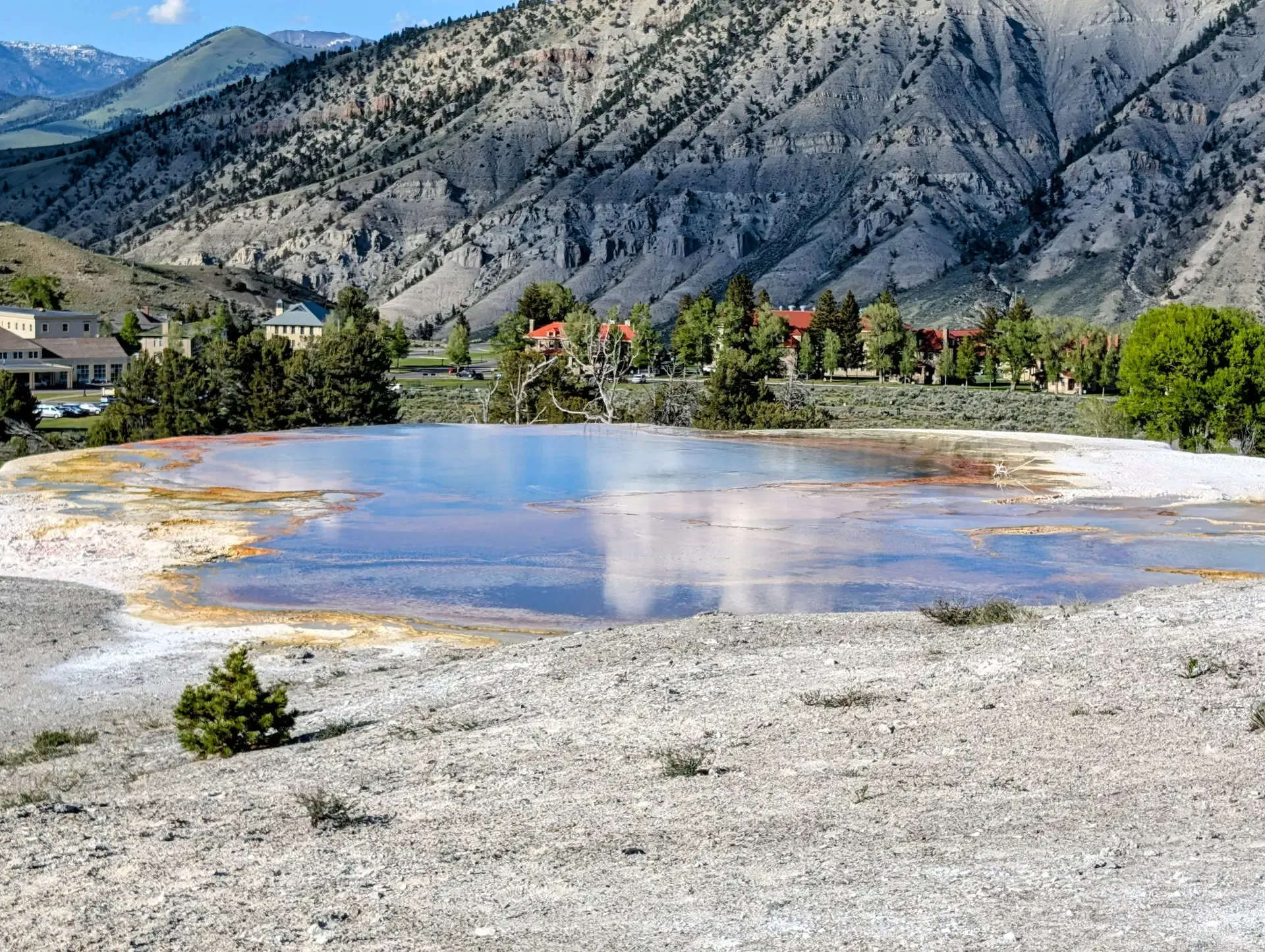Beautiful thermal spring overlooking Yellowstone