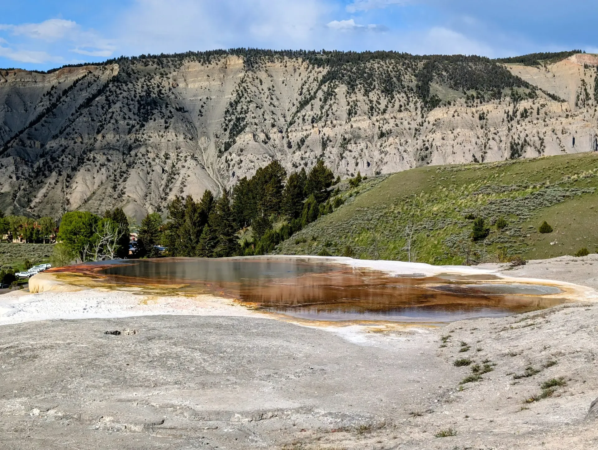 Gorgeous thermal spring overlooking Yellowstone